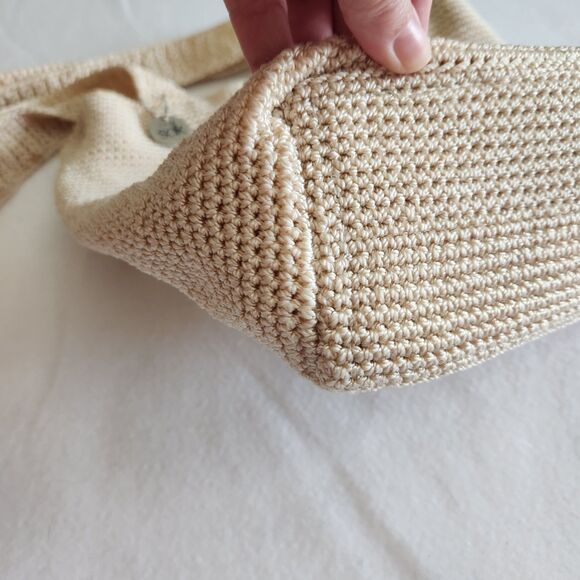 The Sak Natural Beige Handmade  Crochet Boho Casual Shoulder Bag Purse Tote - Picture 12 of 16